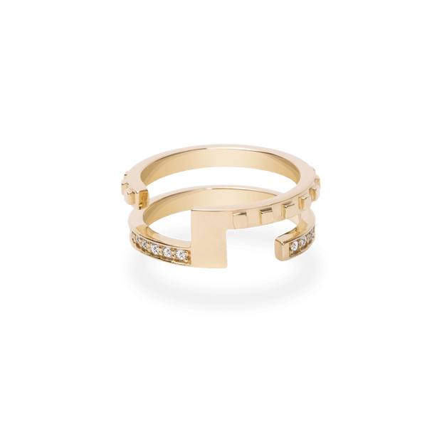 Block Double Ring N - PRMAL