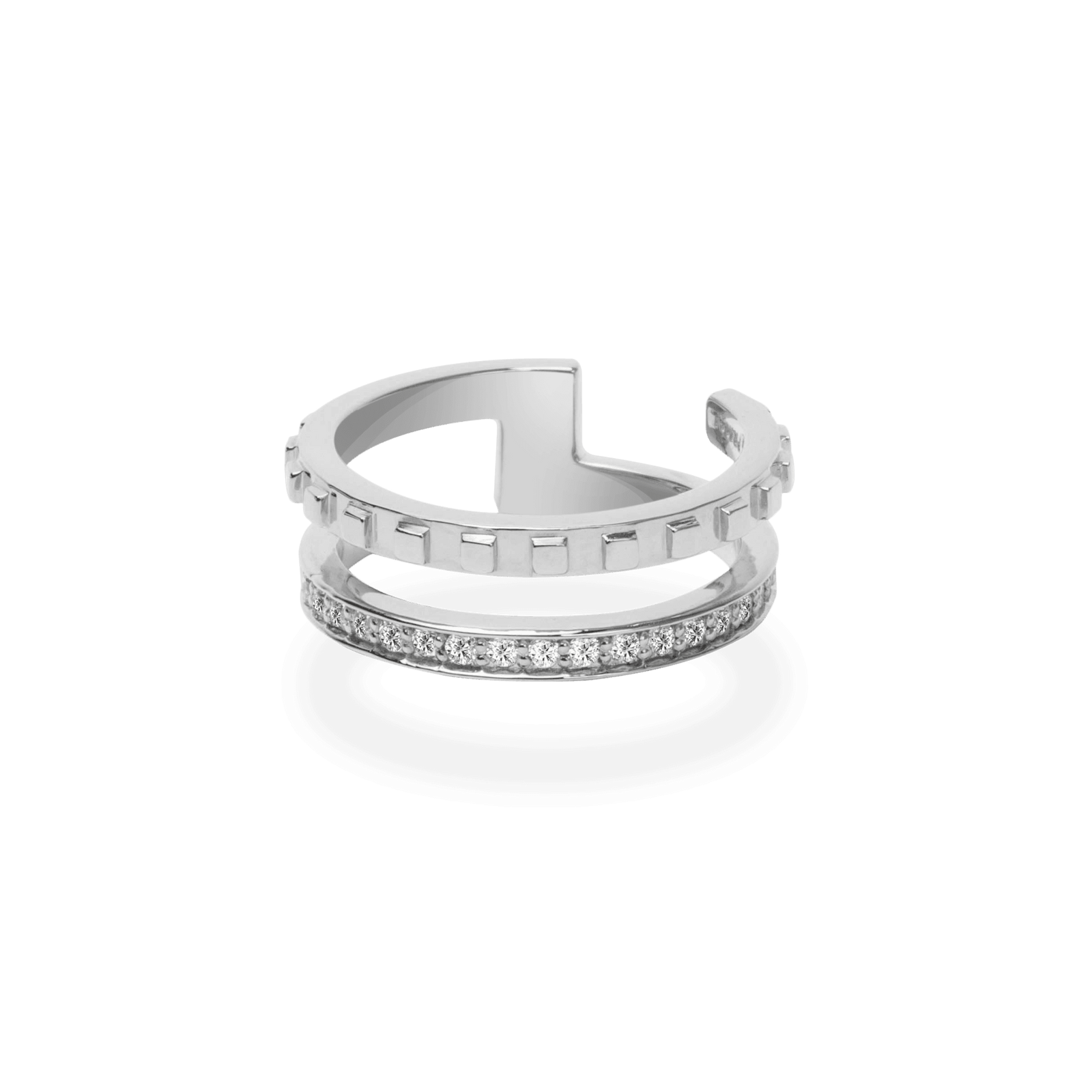 Garden of Eden ガーデンオブエデン ヴィクトリアン バックル ダブル リング SV&18K VICTORIAN BUCKLE