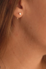 Bezel Diamond Tail Earring