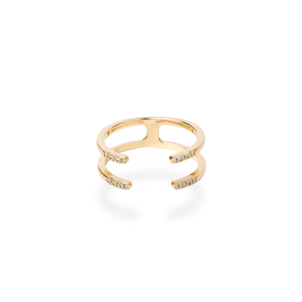 Double Pave Open Ring - PRMAL