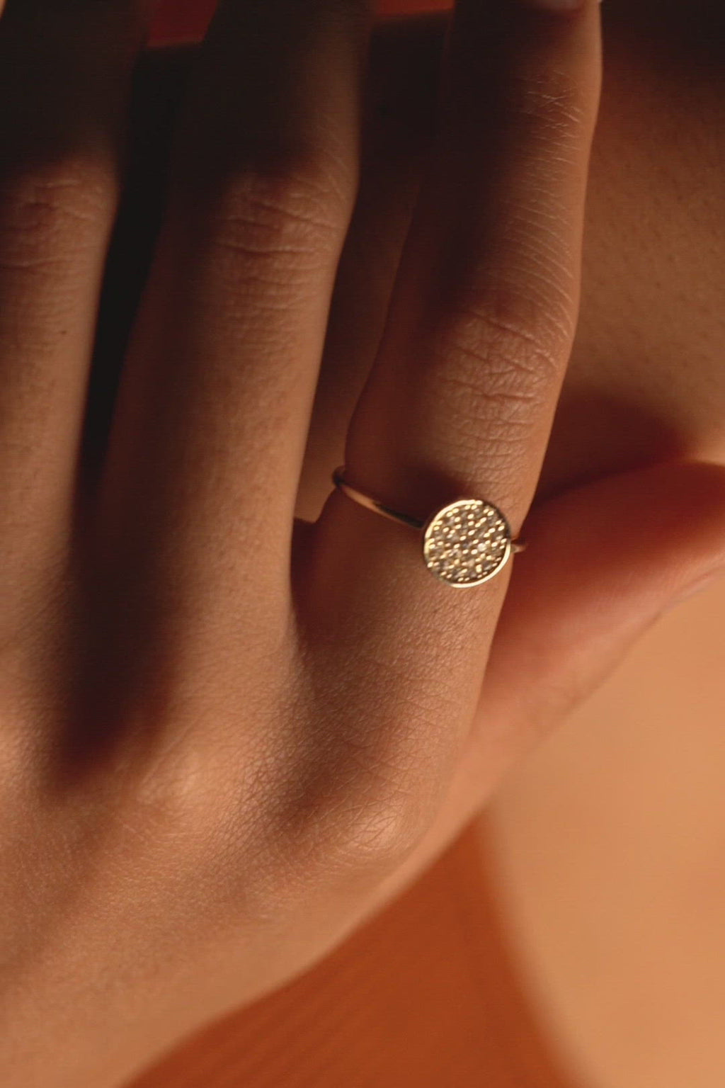 Pave Disk Ring - PRMAL