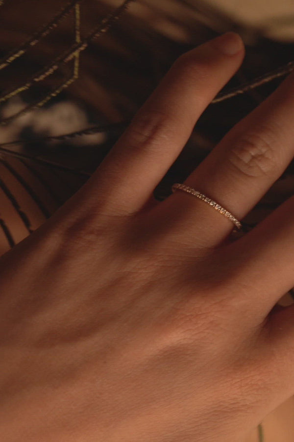 Slim Pave Diamond Ring - PRMAL