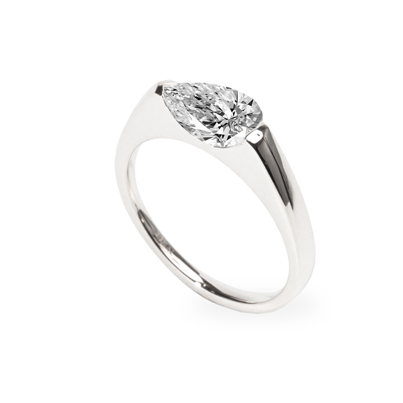 Facet 1ct Pear Ring [Bridal Edition] - PRMAL