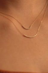 Pave Long Curve Necklace - PRMAL