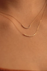 Pave Long Curve Necklace