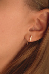 Line Diamond Tail Earring