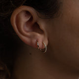 Hoop Diamond Earring S - PRMAL