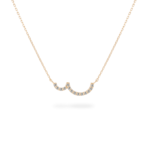 Pave Double Curve Necklace - PRMAL