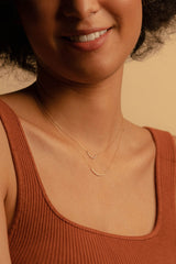Pave Long Curve Necklace - PRMAL