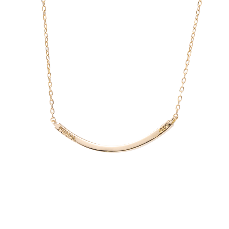 Pave Long Curve Necklace - PRMAL