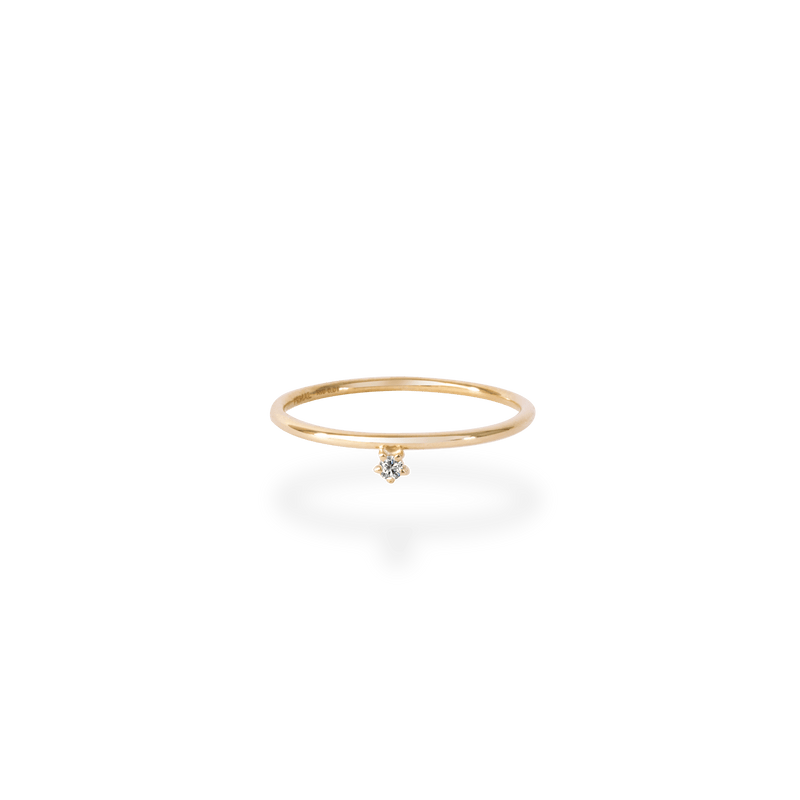 Skinny Tiny Diamond Ring - PRMAL
