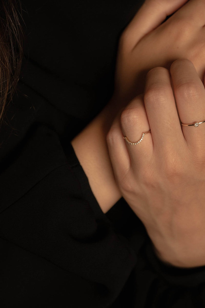 Stacking Half Circle Ring - PRMAL