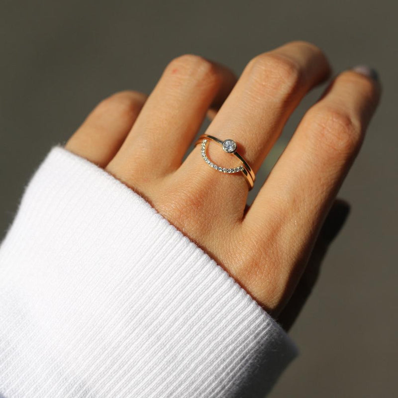 Stacking Half Circle Ring - PRMAL