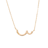 Pave Double Curve Necklace - PRMAL